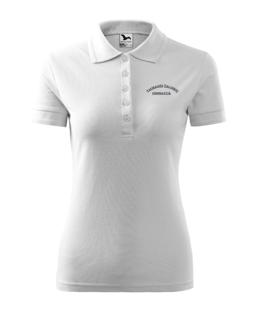 Tauragės Žalgirių gimnazijos polo marškinėliai merginoms su logo 210