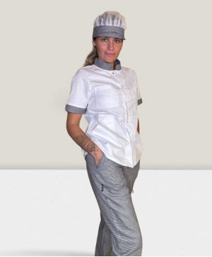 Женские брюки повара из ткани пепита KL-4P