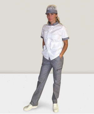 Sieviešu pavāra bikses no pepitas auduma KL-4P