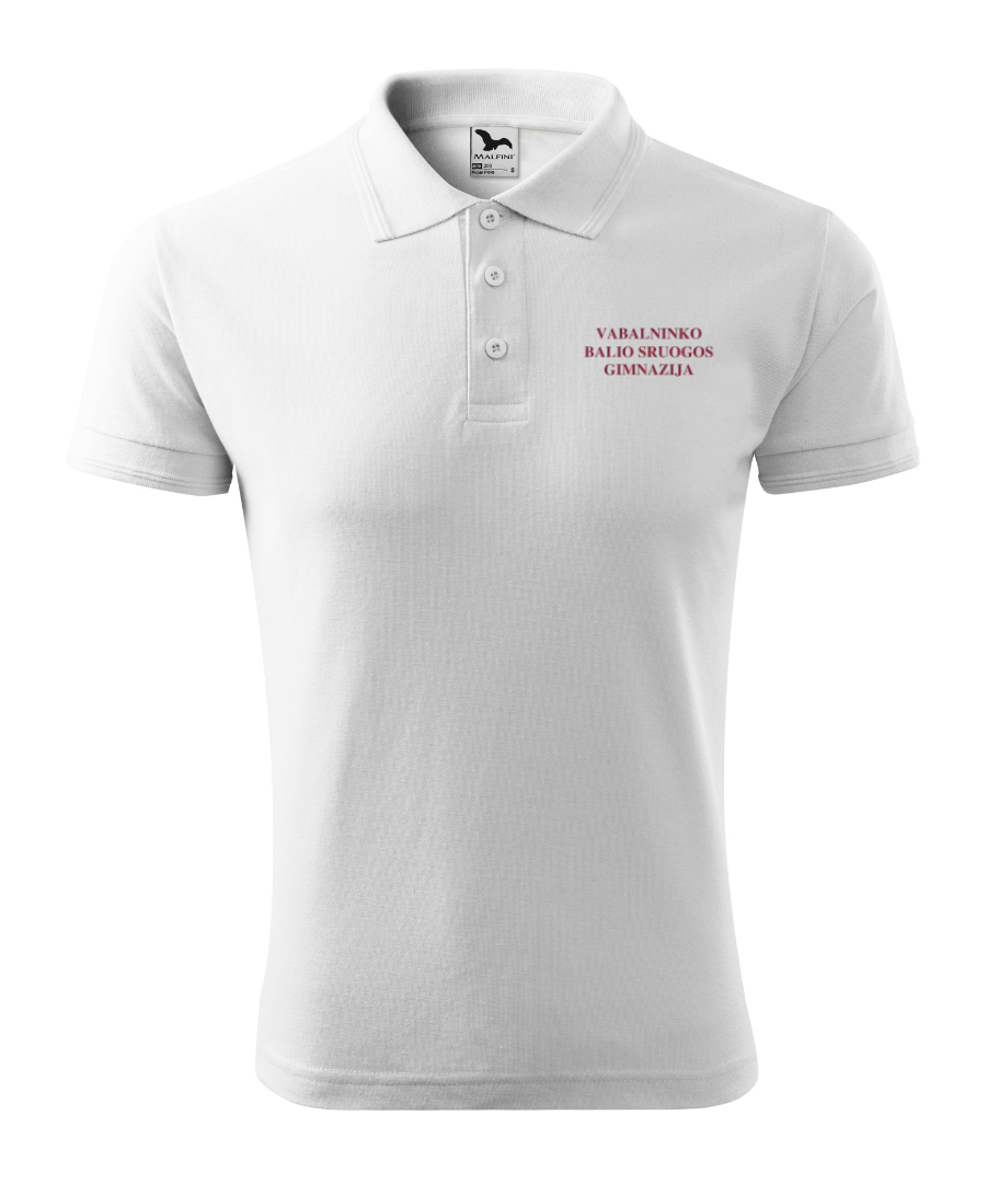 Biržų r. Vabalninko Balio Sruogos gimnazijos polo marškinėliai vaikinams su logo 203