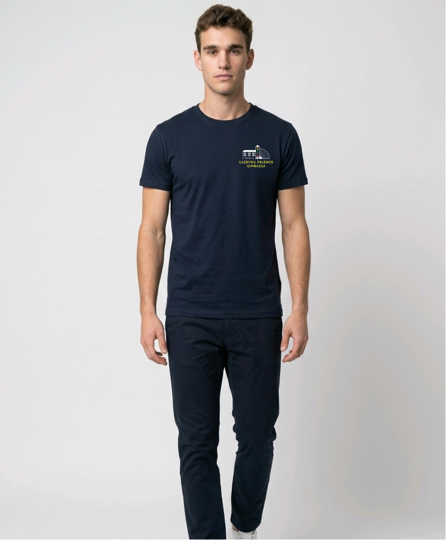 Telšių r. Tryškių Lazdynų Pelėdos gimnazijos unisex marškinėliai su logo P73