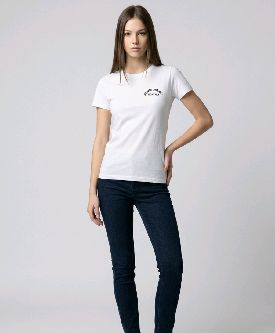 Kelmės "Aukuro" pagrindinės mokyklos unisex marškinėliai su logo P73