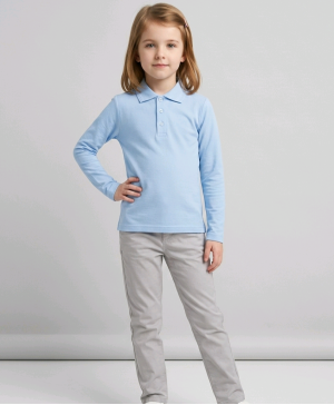Skolas polo krekli bērniem "Pique Polo LS" 241
